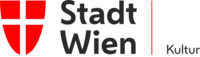 Stadt Wien wappen der stadt wien mit schriftzug 'Stadt wien' und 'kultur'